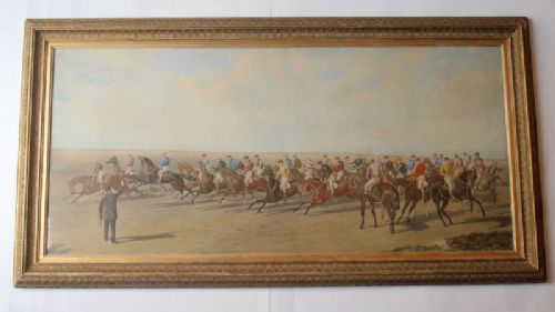 After Benjamin Herring , Pair of Horse Racing Aquatints 1867