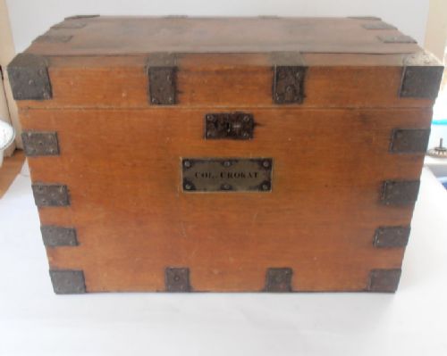 A Napoleonic Military Officers Tea Chest Belong to Col Crokat C1800