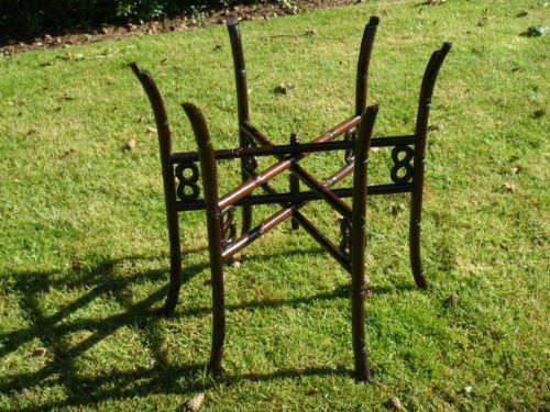 An Unusual Late 19th Century Folding Colonial Style Circular Hardwood Table Base