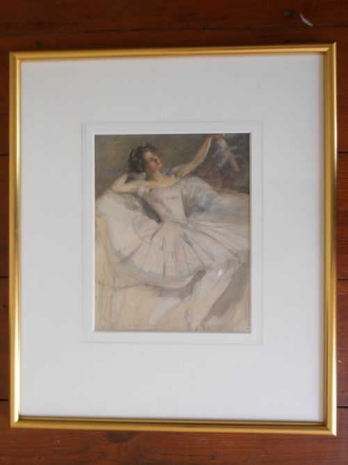 Henry James Haley (1874-1964) Watercolour 'The Toy'