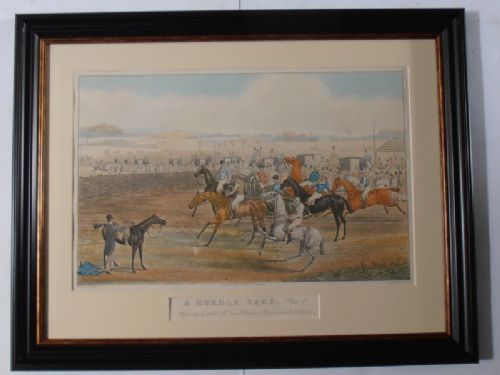 After G H Alken, 'A Hurdle Race' , Set of Four 19thc Engravings