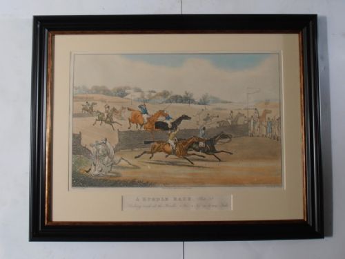fig 2. After G H Alken, 'A Hurdle Race' , set of four 19thc engravings