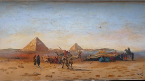 John Coulson, Pair of Oils, Arabs and Camels