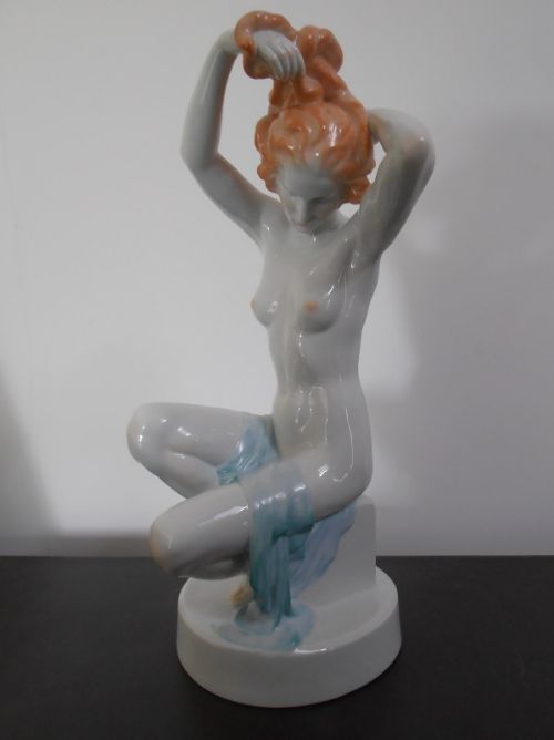 Herend Nude Figure by Elek Lux