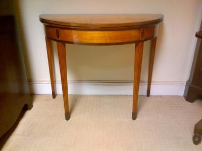 Satinwood Card Table C1810