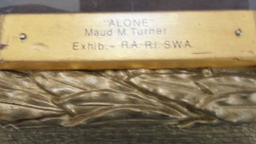 fig 3. Maud M Turner (fl.1891-1908), 'Alone', watercolour, signed