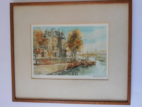 Charles Mondin, Pair Coloured Lithographs Signed