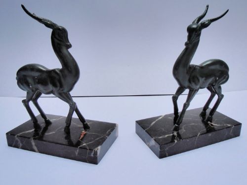 Pair of Art Deco Figures of Gazelles