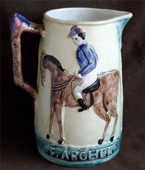 A Prattware 'Fred Archer' Jug