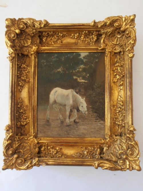 Attr Lucy Kemp Welch - Oil on Canvas - Man with an Old Horse