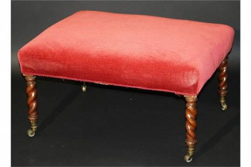 Victorian Upholstered Rectangular Stool