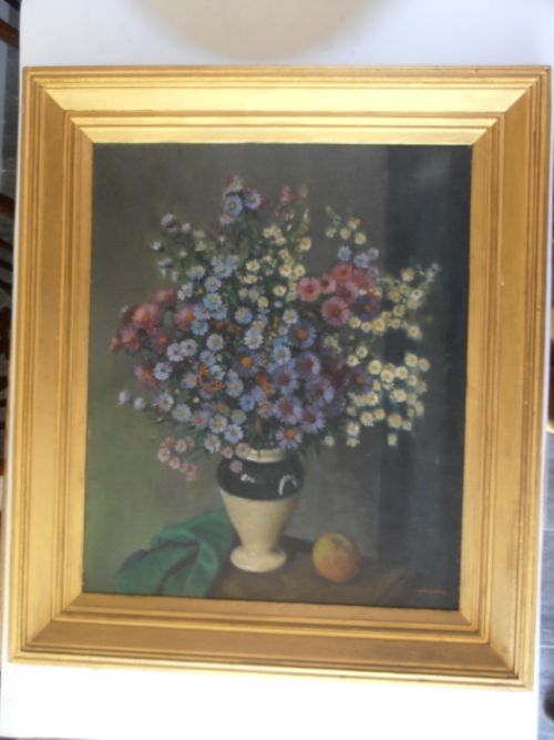 Stephen M Wiens, Oil on Canvas, Michaelmas Daisies