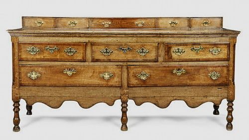 George 111 Oak and Mahogany Dresser