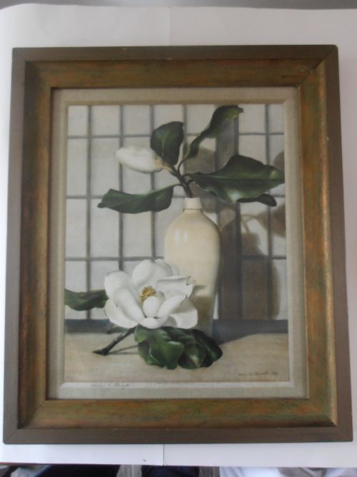 After Ethelyn C Stewart, Signed Print of Magnolias 1945