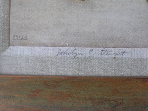 fig 2. After Ethelyn C Stewart, Signed Print of Magnolias 1945