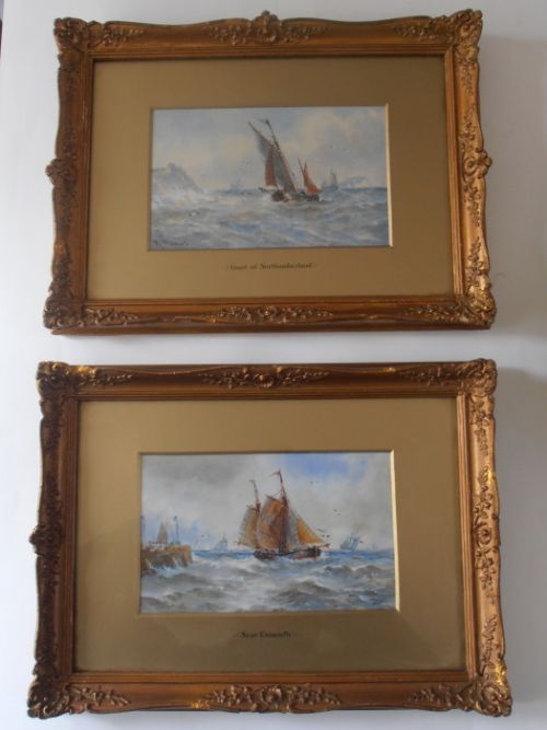 R Thomas, Pair of Watercolours 19thc