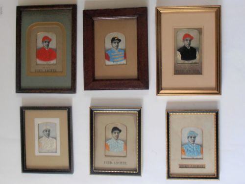 Fred Archer Set of Six Silk Stevengraphs C1880/90's