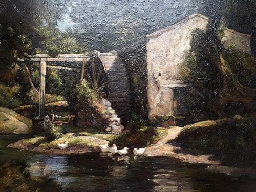 The Waterwheel - Oil on Canvas