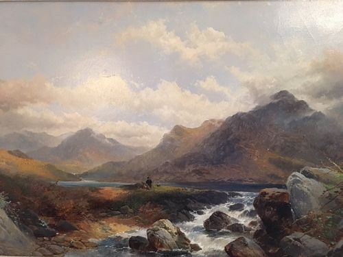 Joseph Horlor (1809-1887), Oil - Mountain Scene