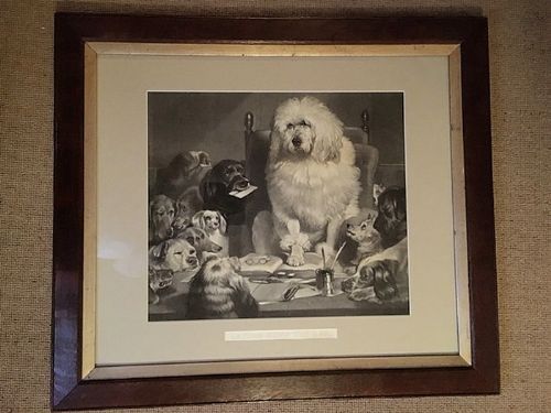 After Sir Edwin Landseer - Highly Amusing 'Laying Down the Law'
