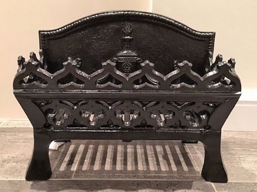 Very Attractive Edwardian Cast Iron Fire Basket