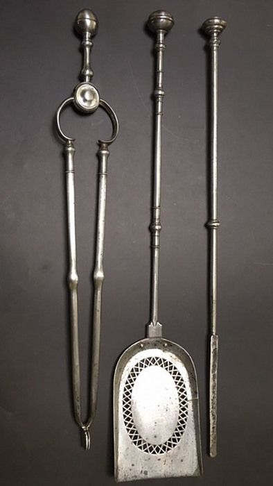 A Set George 111 Steel Fire Irons