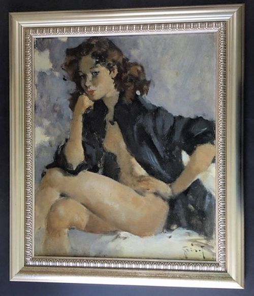 Pierre Grisot - Oil on Canvas - "Reflecting".