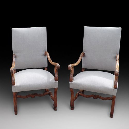 Pair of Walnut Armchairs C1865