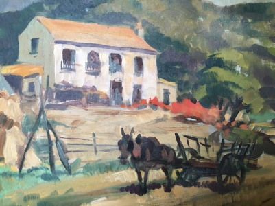fig 1. Harry Riley RI, Spanish Farm, Oil on Canvas