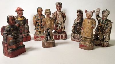 A Set of Eight Chinese Junk Gods