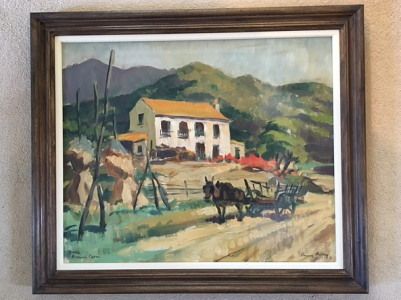 Harry Riley Ri, Spanish Farm, Oil on Canvas