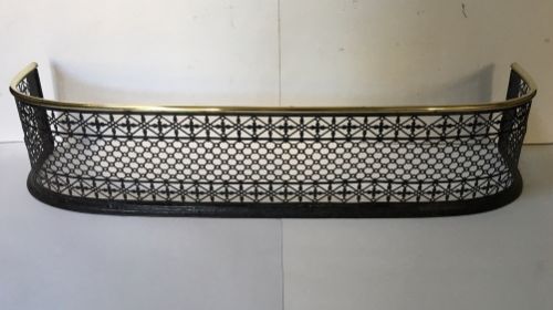 Brass Topped Metal Brass Fender/firescreen