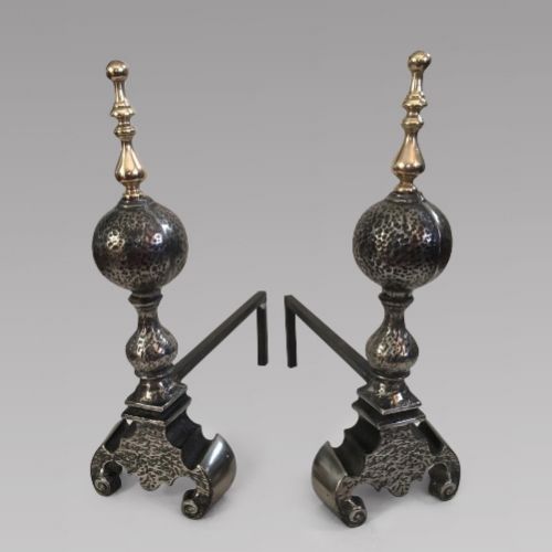 A Pair of Steel Fire Dogs