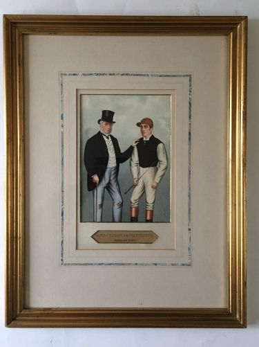 Richard Dighton (1795-1880) Fred Archer & Lord Falmouth - Watercolour