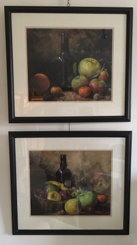 European School, Fabulous Pair Still Life Pastels