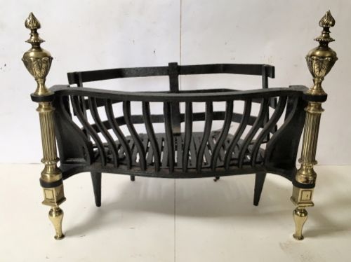 Attractive 19thc Cast Iron Fire Basket