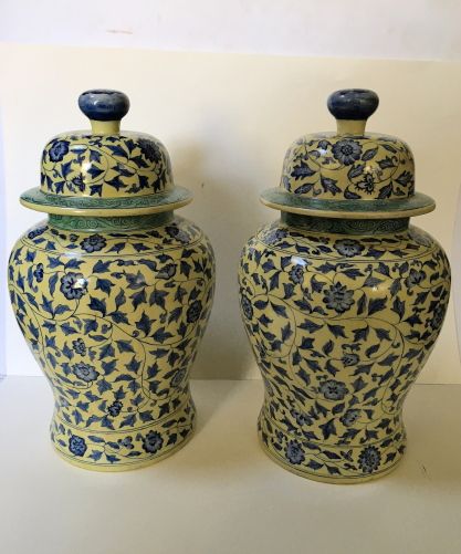 20thc Chinese Baluster Vases