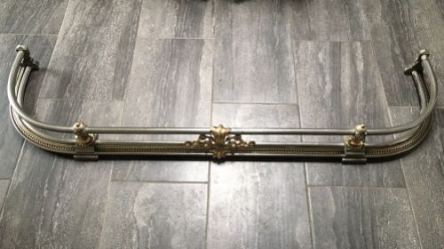 A 19thc Steel and Brass Fender