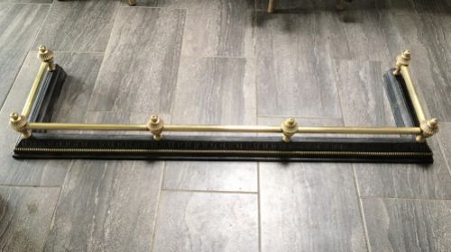 A Victorian Brass and Iron Fender