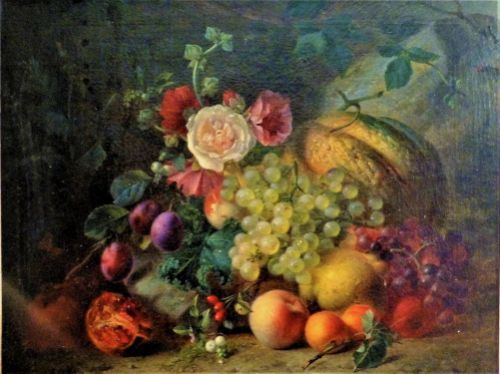 fig 1. Hendrik Jan Hein (1822-1866) - Still Life Fruit - Signed & Dated 1855