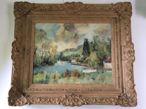 Francis B Savage - Oil on Board - 'On the Dart'