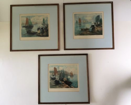 After Maurice Pellerier - Set of Signed Hand Coloured Lithographs