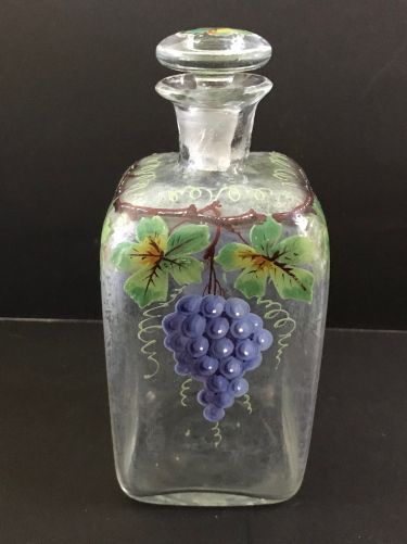 Hand Painted Glass Decanter