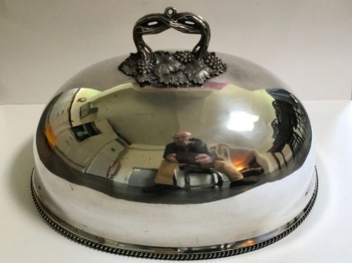 A Large Victorian Silver Plate Meat Cover
