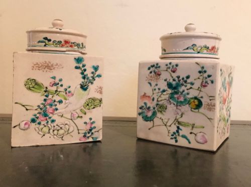 A Pair of Attractive Japanese Earthenware Jars