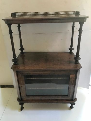 A Burr Walnut and Inlaid Music Cabinet