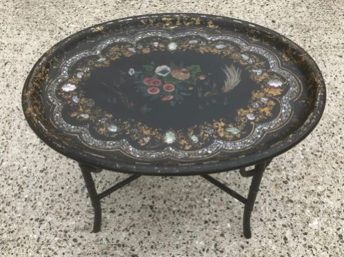 A Victorian Oval Tray Top Table