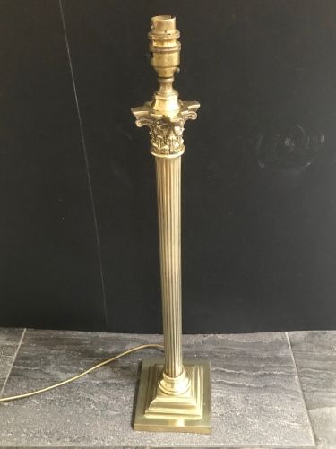 A Brass Column Lamp