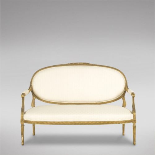 A French Carved Giltwood Canape