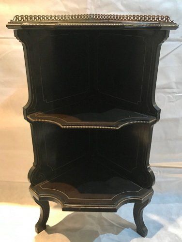 Late 19thc Ebonised Whatnot